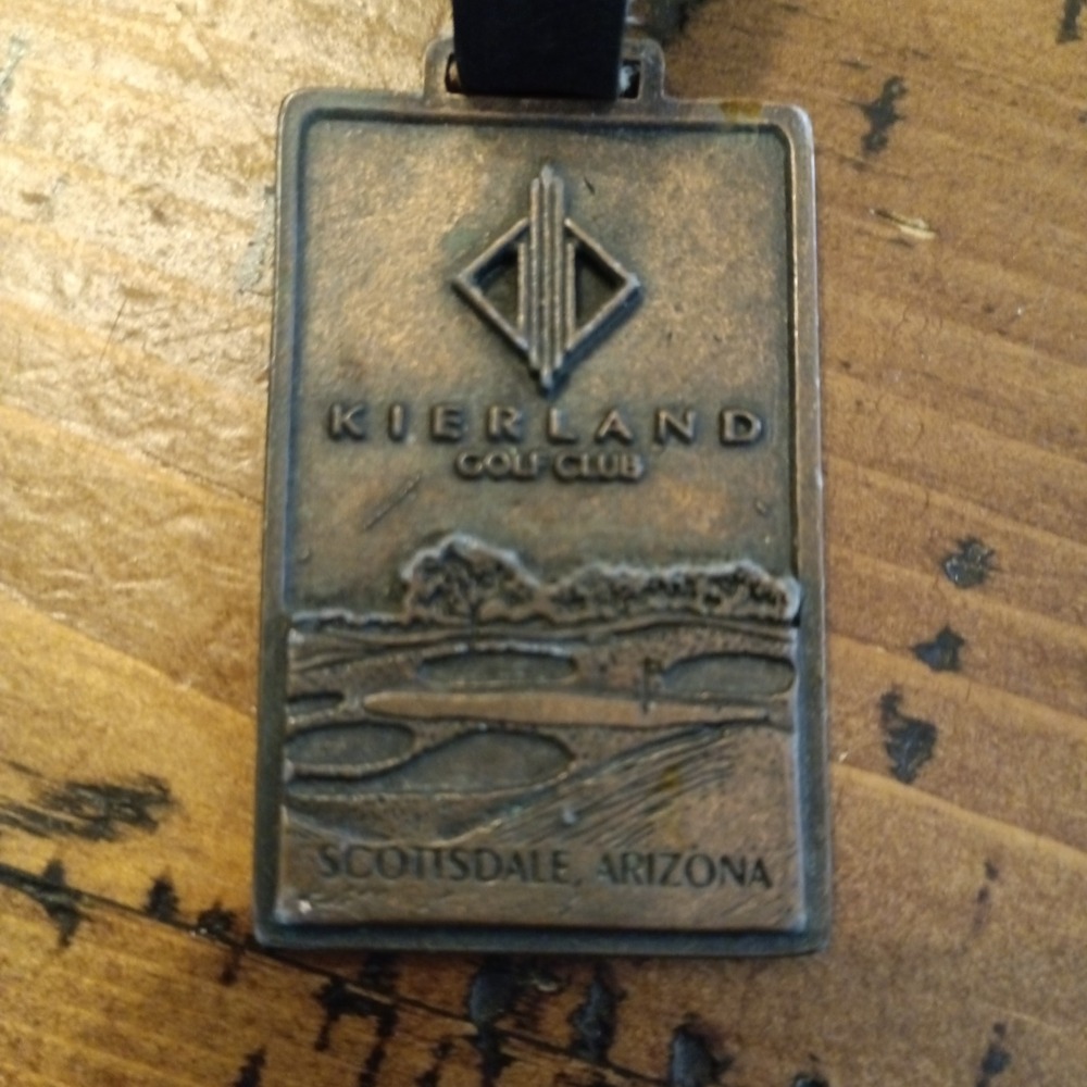 Kierland Golf Club Scottsdale Arizona Metal Bag Tag Bronze Tone ba